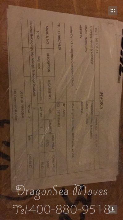 从成都市托运到美国